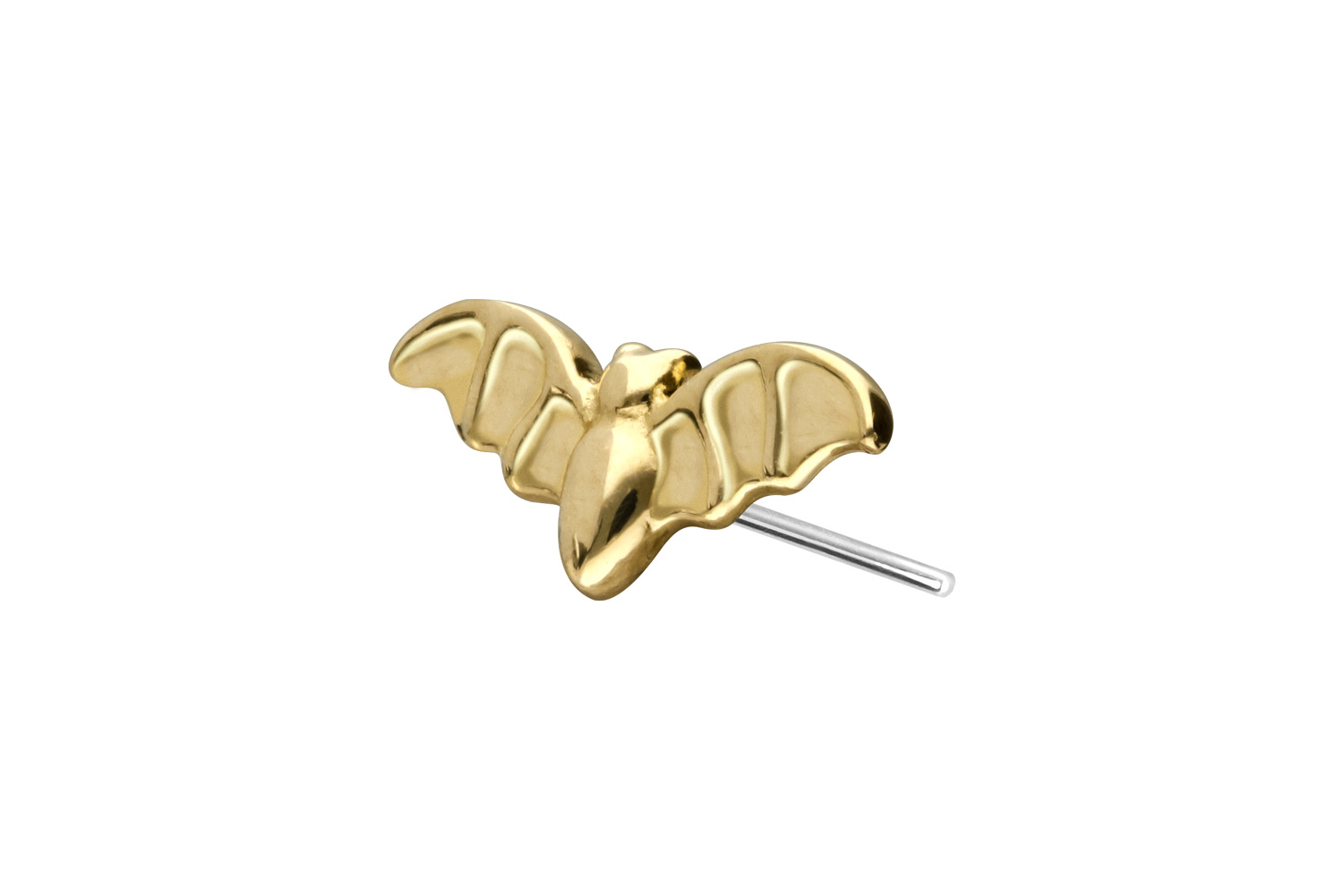 14 Karat Gold Aufsatz mit Titan Push Pin FLEDERMAUS